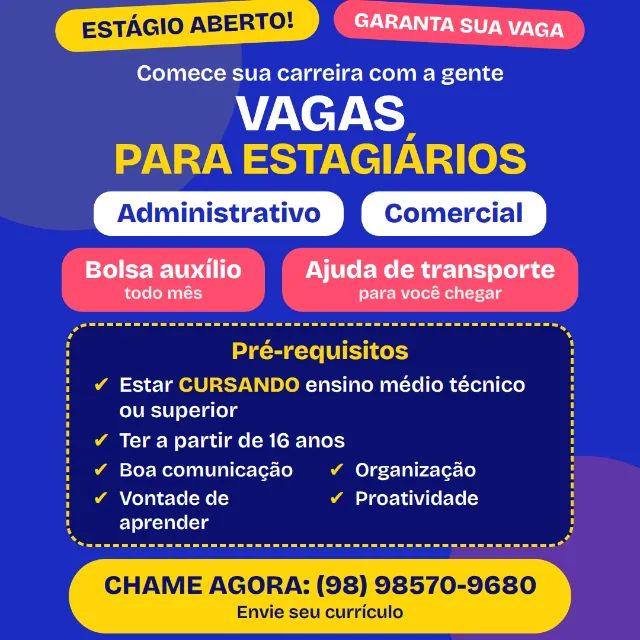 VAGA DE ESTÁGIO