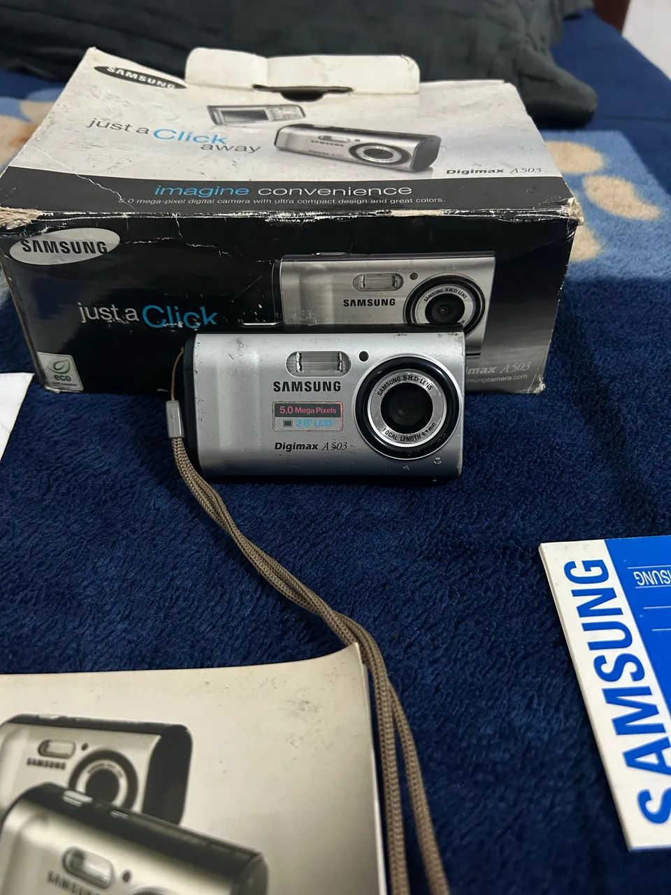 Camera sansung Digimax A503 com manuais e caixa!! Perfeito funcionamento!! - Foto 3