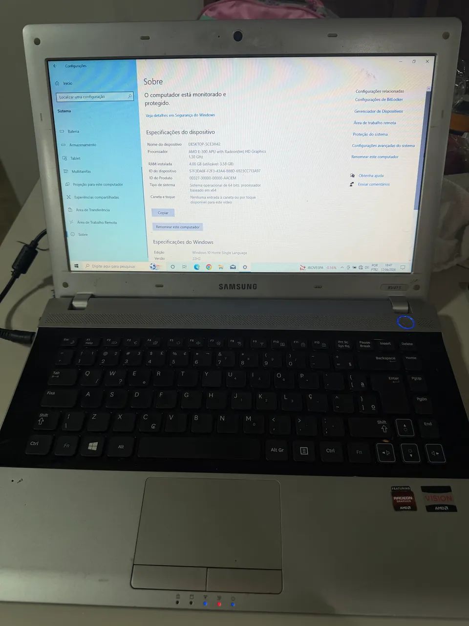 NOTEBOOK SAMSUNG RV415 - SSD 120GB - FUNCIONANDO - Foto 2