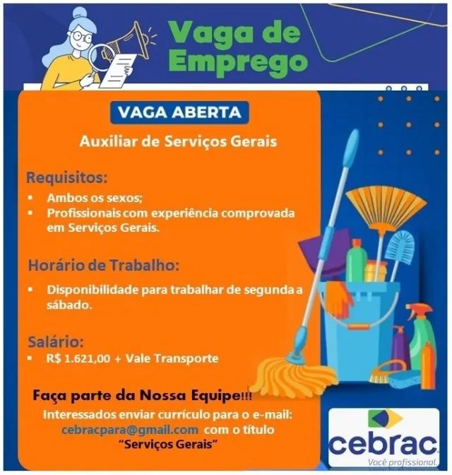 Auxiliar de Serviços Gerais