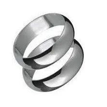Par Aliança Prata 950 de Lei Compromisso Namoro 4.50 mm - Foto 2