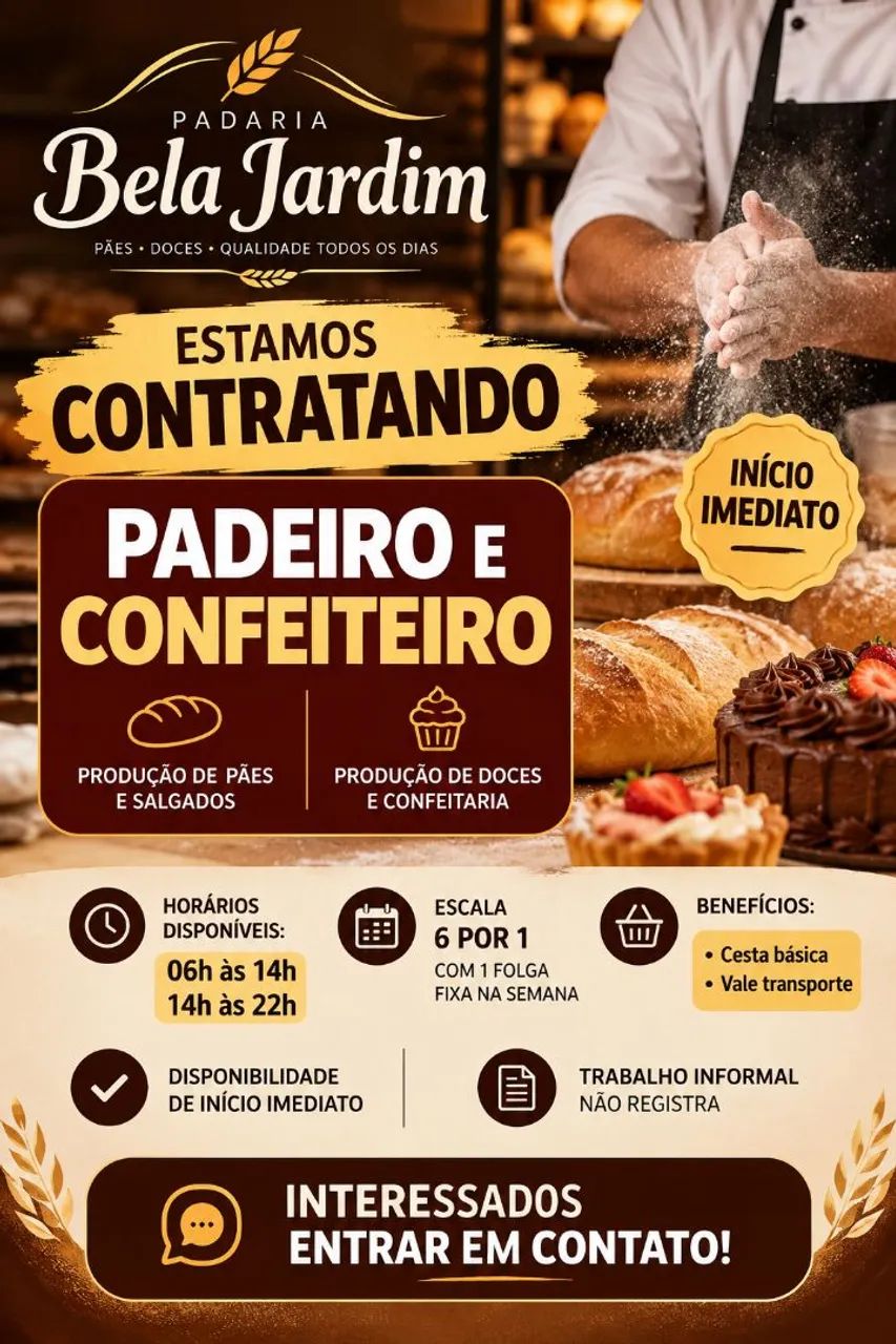 Padeiro e confeiteiro 