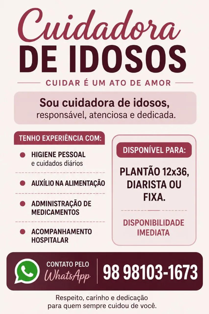 Cuidadora de idoso 