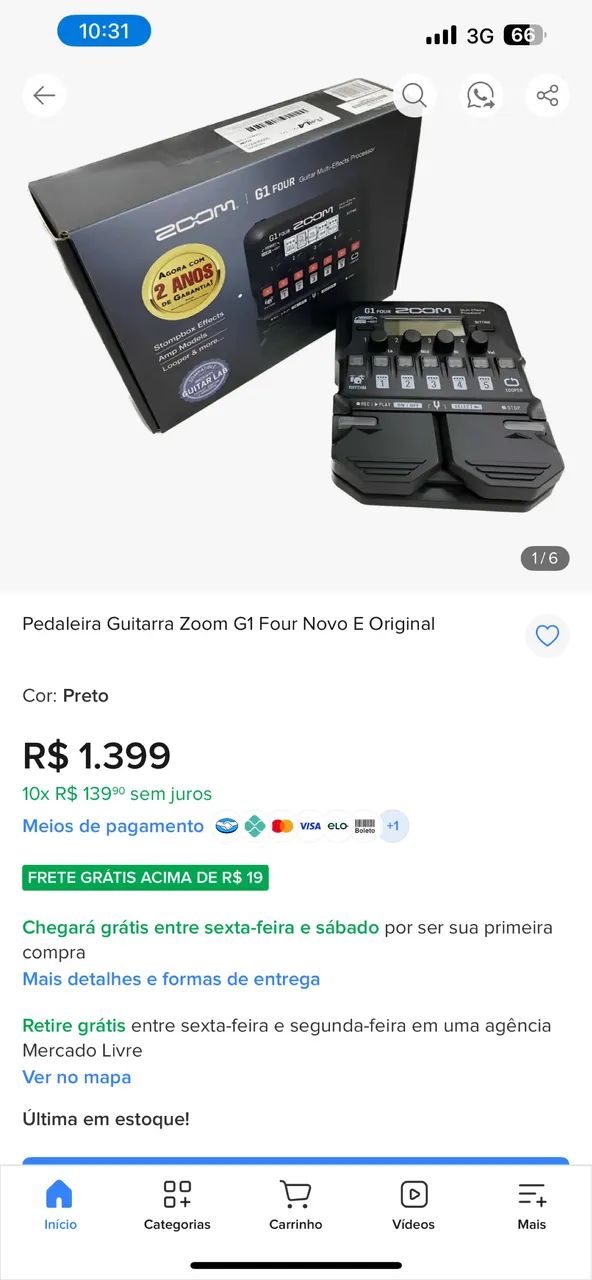 Pedal G1 FOUR multiefeitos! - Foto 2
