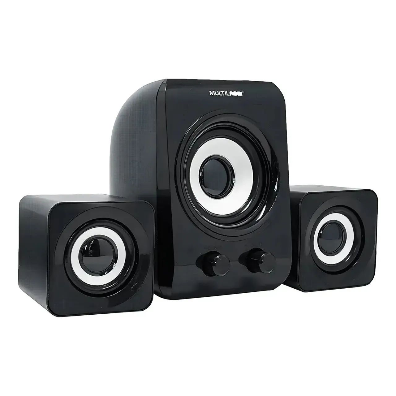 Caixa De Som 2.1 Multilaser Sp172 14w Rms Usb Cor Preto