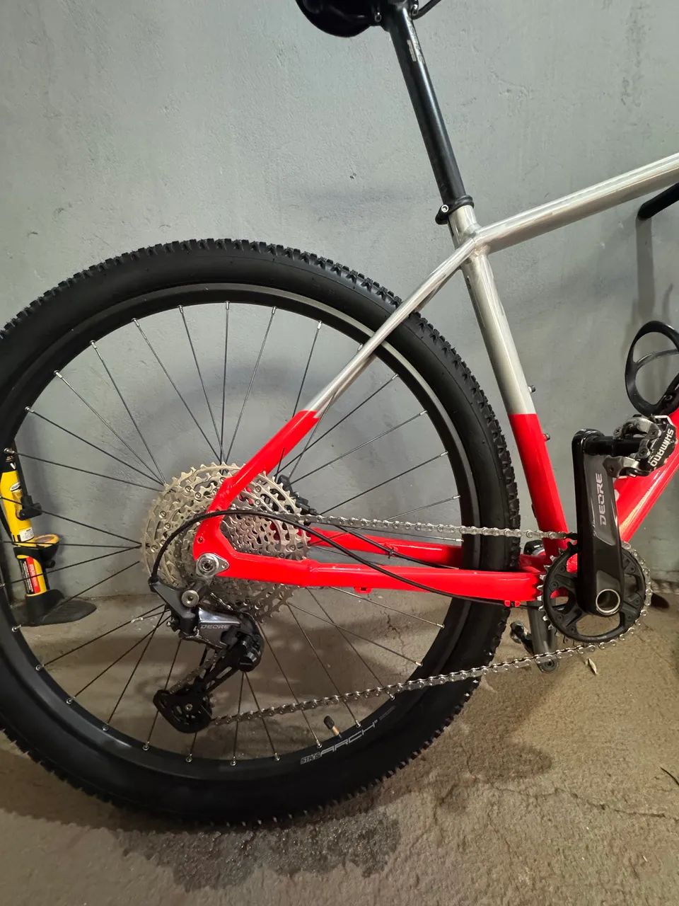 Caloi elite alumínio 2021, tamanho G (19), equipada no Shimano Deore. - Foto 5