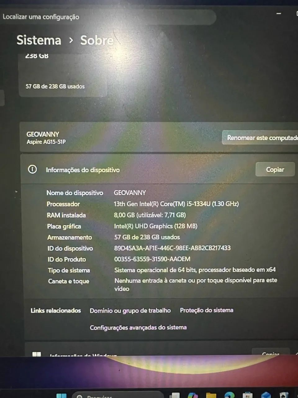 Notebook Acer Aspire Go 15