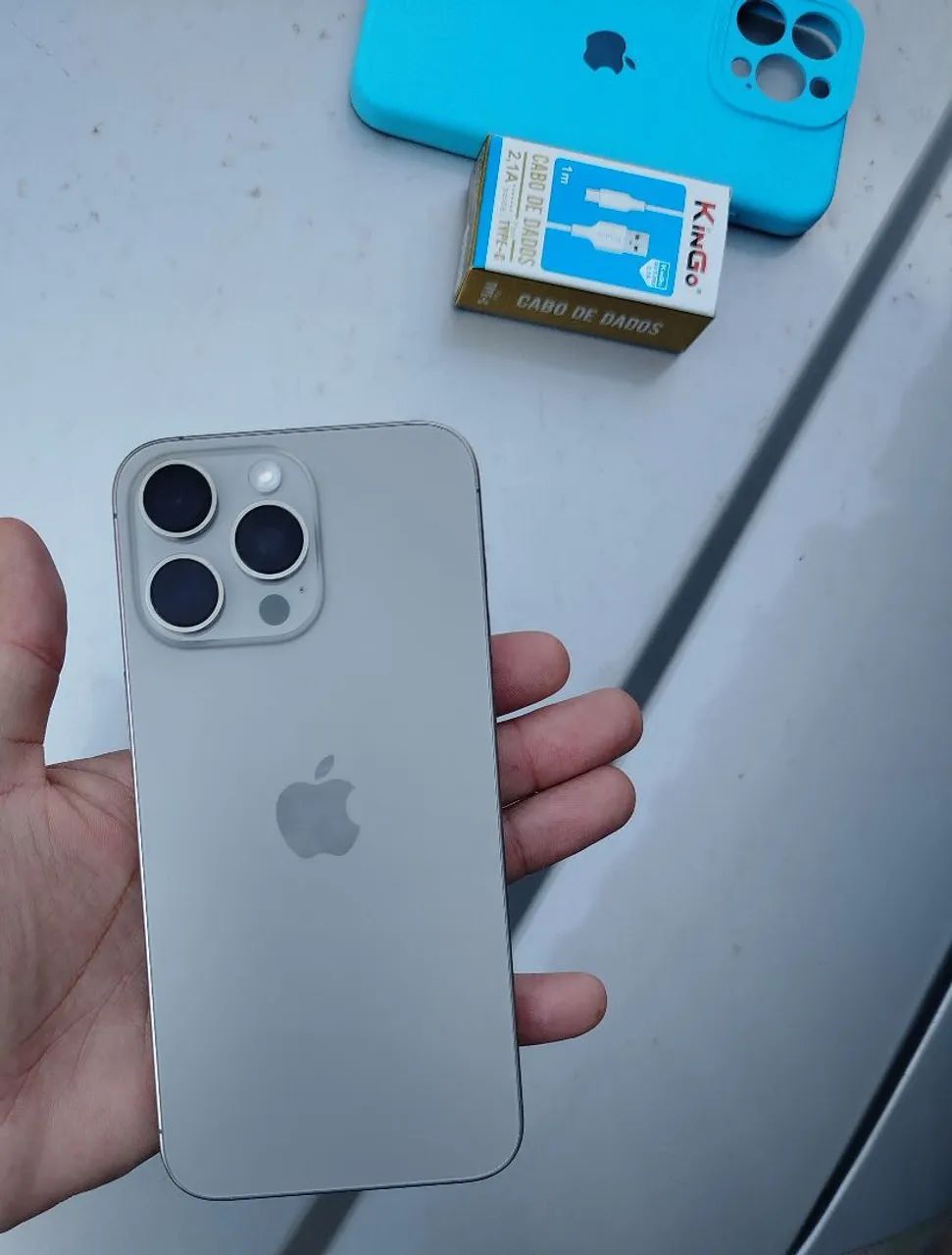 iPhone 15 pro Max 256 gb natural Titanium zero  - Foto 2