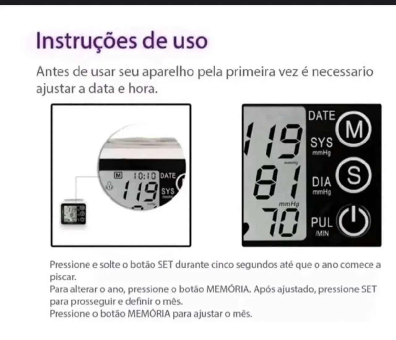 Aparelho de pressao digital com voz (para o pulso) - Foto 2