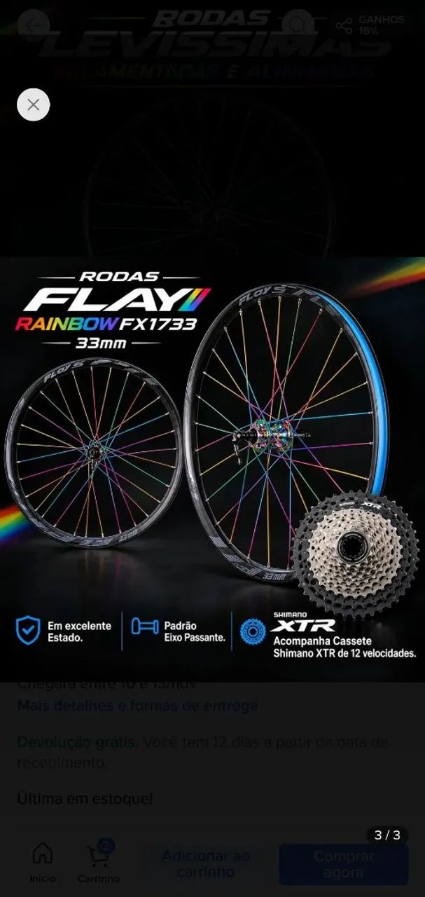 Rodas Flay Rainbow Fx1733 