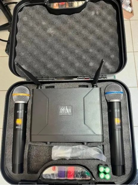 Microfone Sem fio Duplo Dylan DW 602 MAX - Foto 4