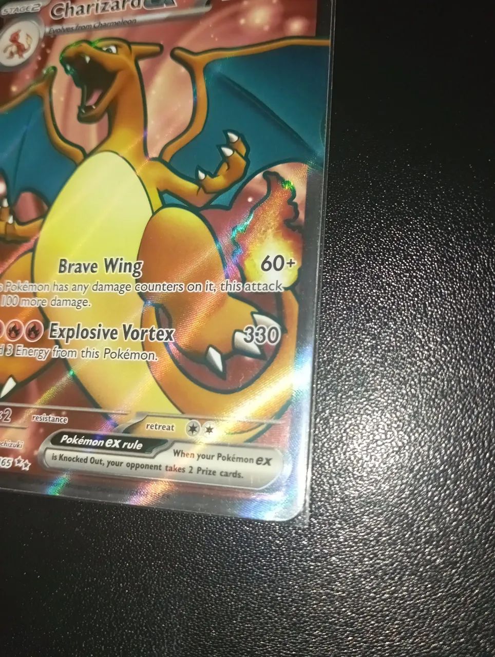 Carta Pokémon Charizard Full Art Coleção 151 INGLÊS NM Perfeito - Foto 5