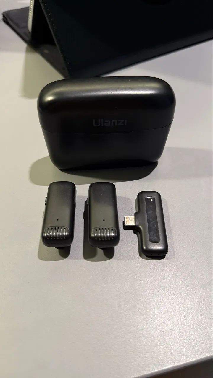 Microfone Sem Fio Ulanzi J12 iPhone iPad Lightning 2 Mics