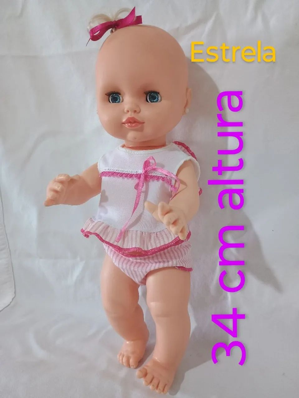 Boneca antiga da marca estrela 34 cm 