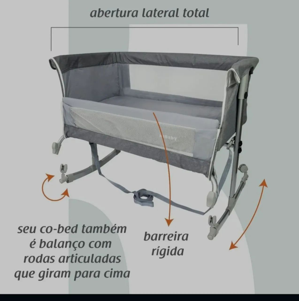 BERÇO PORTÁTIL KABABY - Foto 3