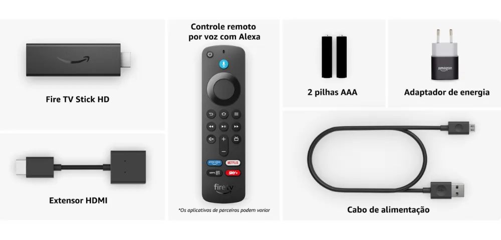Fire Tv Stick Full Hd Amazon 4a Gen Preto 8GB 1GB WI-FI 5 (2024) Lacrado - Foto 2