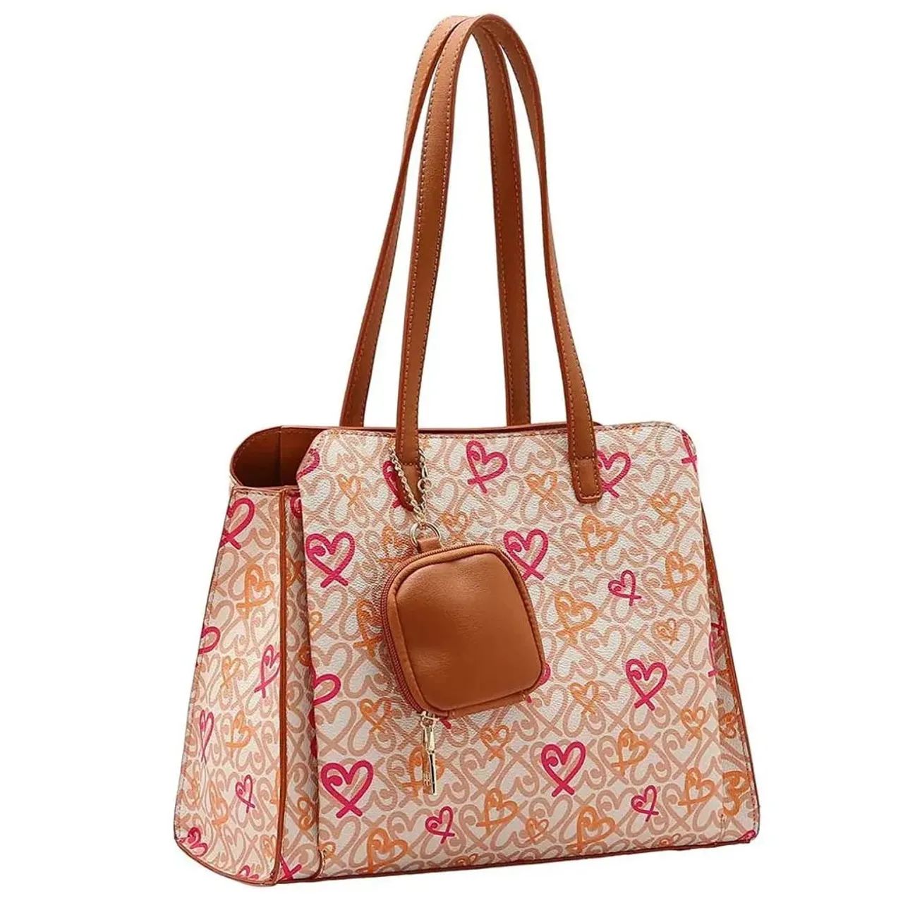 Bolsa feminina Chenson Bege/Laranja NOVA c/tags