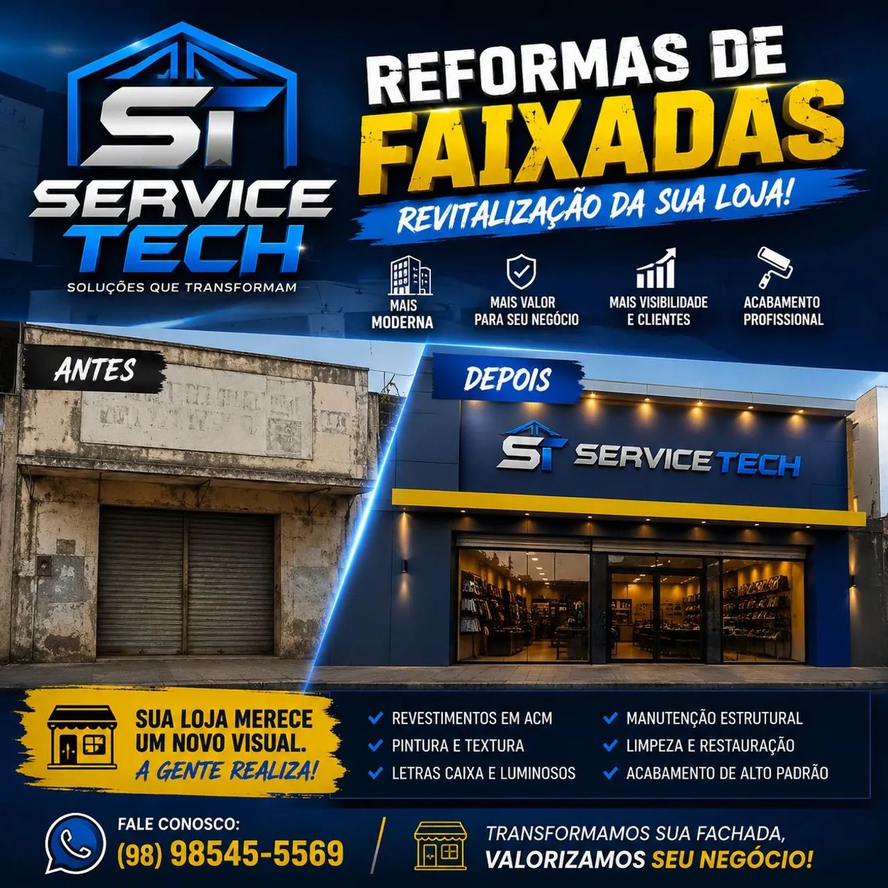 Reformas e fabricação de faixadas 