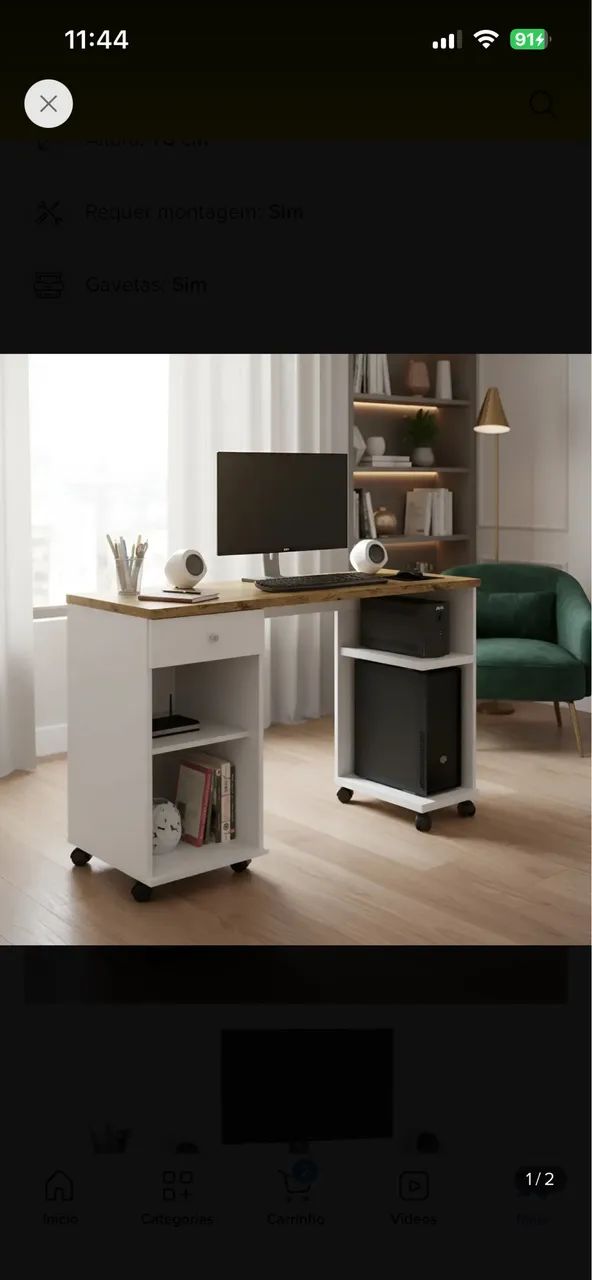 Escrivaninha Móveis mesa de computador - Foto 2