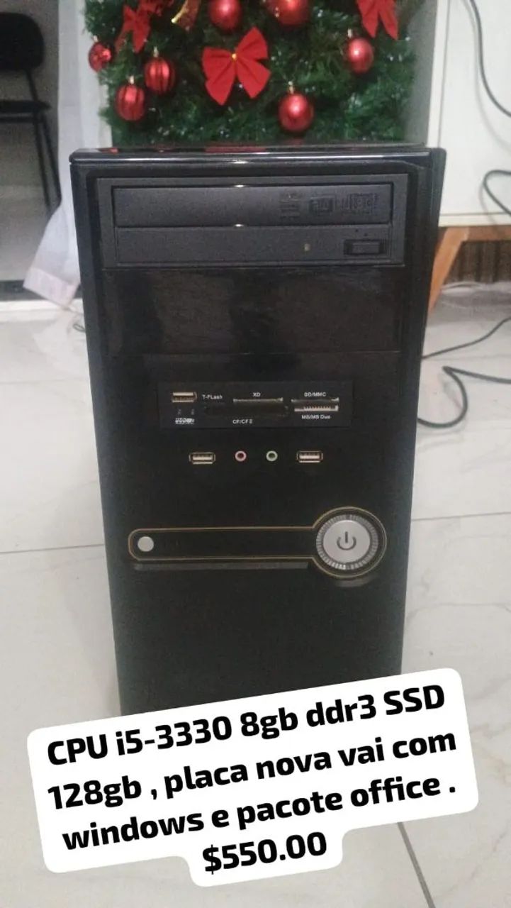 Cpu computador processador i5 8gb memória SSD 128gb