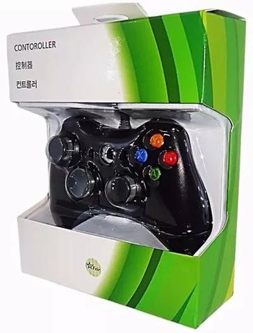 Controle Com Fio Xbox 360 E Pc Slim Joystick Notebook Usb