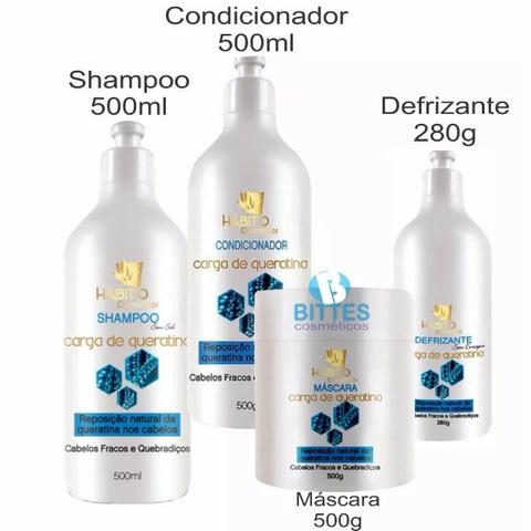 Força e Restauração Capilar Kit Carga de Queratina Hábito Cosméticos - Foto 2
