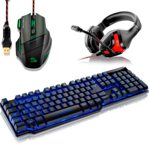 Kit Teclado Headset Mouse 7 Botões Led Iluminação (Loja na cohab) - Foto 2