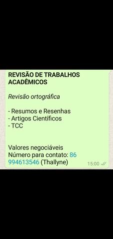 Revisão de trabalhos acadêmicos