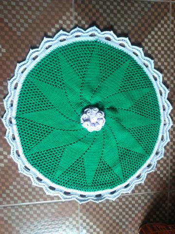 Tapete crochê verde