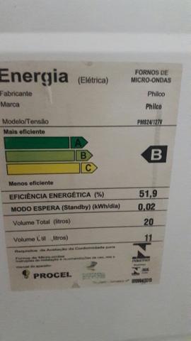 Micro-ondas Philco 20L em ótimo estado - Foto 2