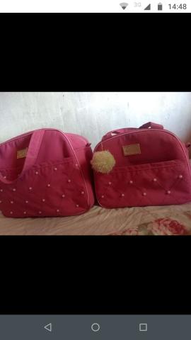 Bolsas maternidade apenas 1 vez usada ( cor rosa ) - Foto 3
