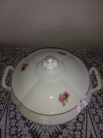 Sopeira antiga porcelana real Saõ Paulo década 60 desenhos florais - Foto 3