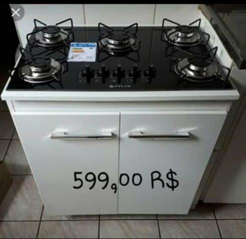 Fogão cooktop 5 chamas c/balcão! - Foto 5