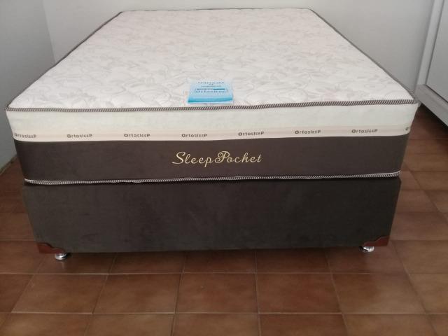 Conjunto box casal molas ensacadas por apenas 699,00 a vista somente até domingo - Foto 2