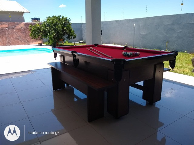 Mesa de Bilhar Tecido Vermelho Modelo FFD3115 - Foto 2
