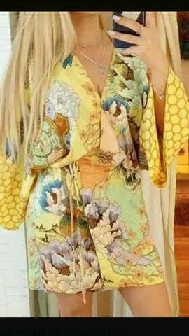 Vestido kimono Farm Liberdade