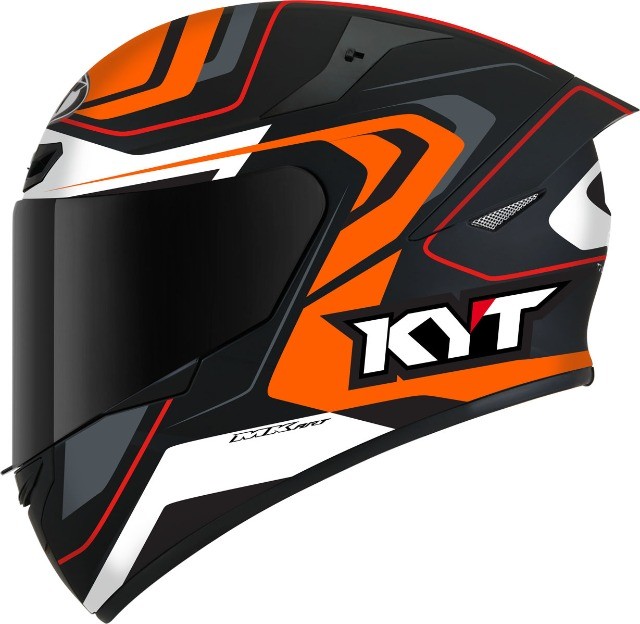 Capacete Kyt TT Course Overtech - Preto e Laranja Novo