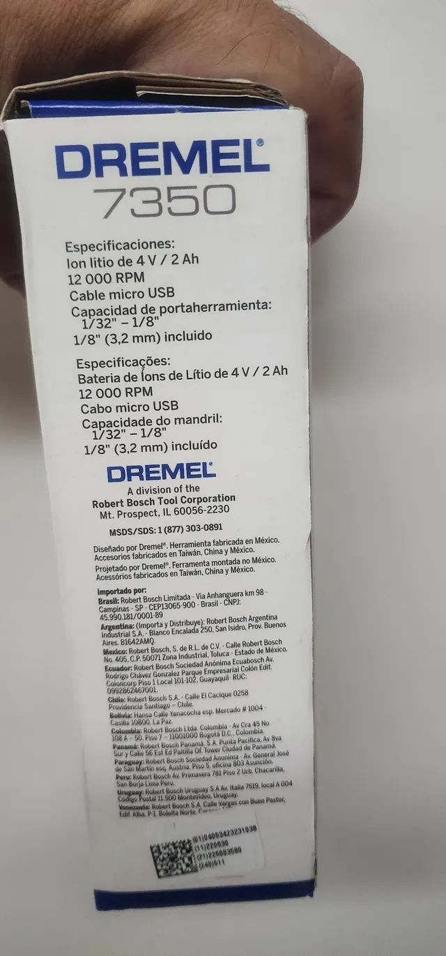 Micro Retífica a Bateria 4V 7350 - Dremel