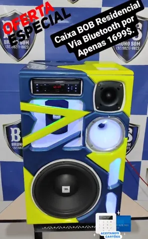 Caixa Bob Residencial Radio Mp3 Falante 6 Para Festas Top