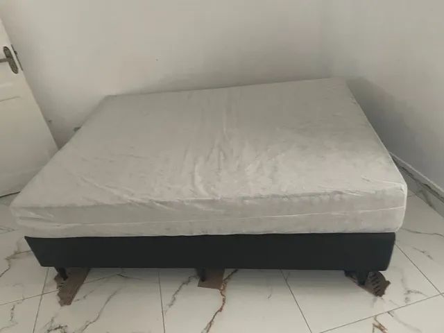 Base Sommier Ortobom Nobuck Black, Incluindo Colchão Prata Spring - Foto 2