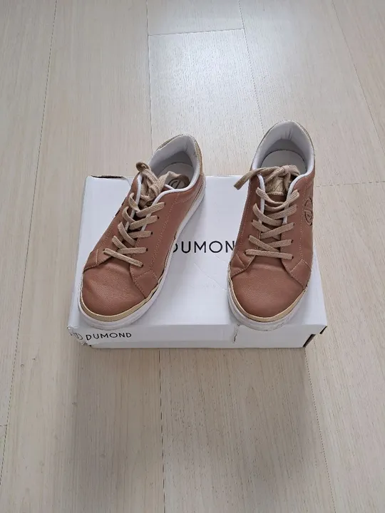 Tenis feminino marrom Dumond