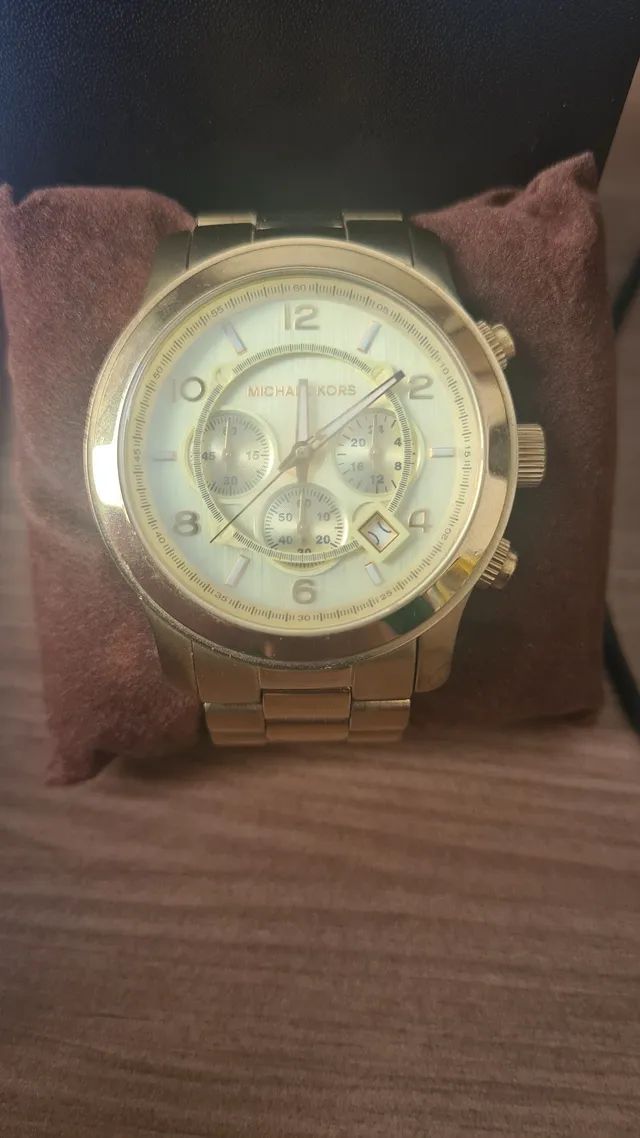 Relógio Michael Kors Original Dourado 48mm - Foto 4