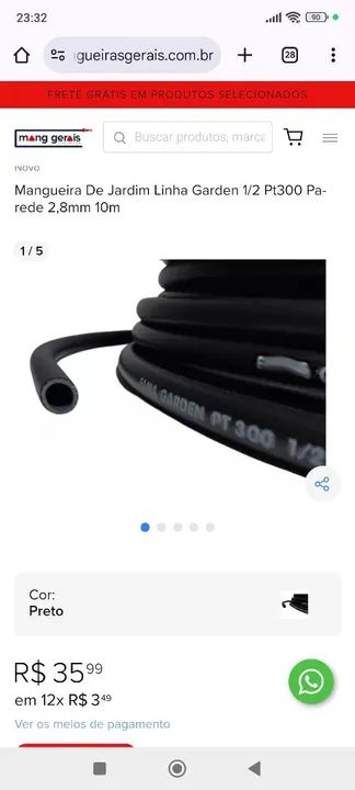 Mangueira PT300 1/2 10 metros Promoção 