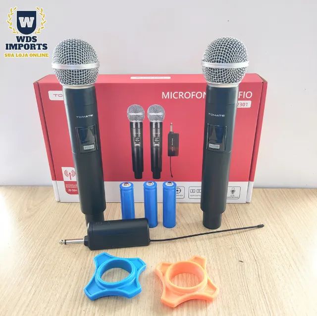 Microfone Duplo Sem Fio Wireless Profissional - Foto 3