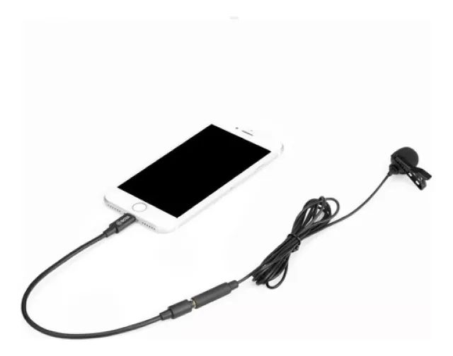 Microfone Lapela Boya BY-M2 com clipe  e adaptador  iOS (Lightning) - Foto 2