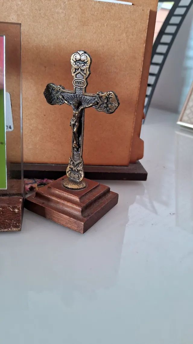 Belíssimo e Antigos 3 itens Religiosos 11 cm - Foto 5