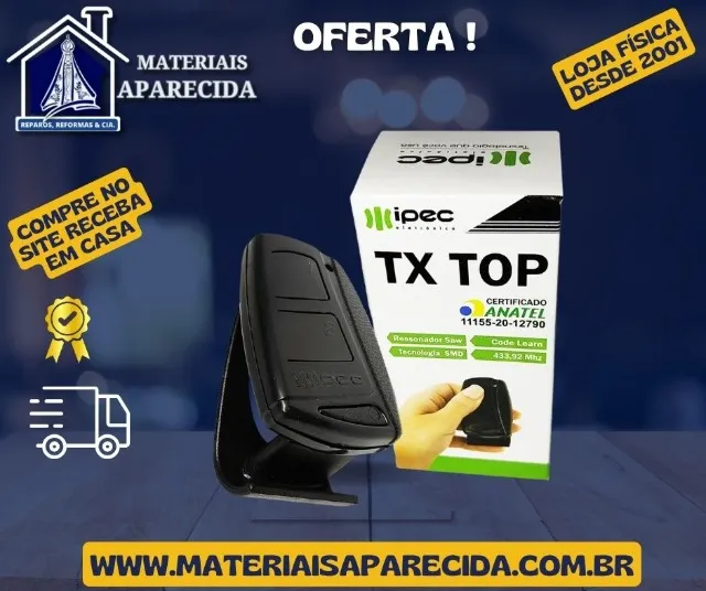 Controle Portao Universal 433mhz TX Top Ipec -novo