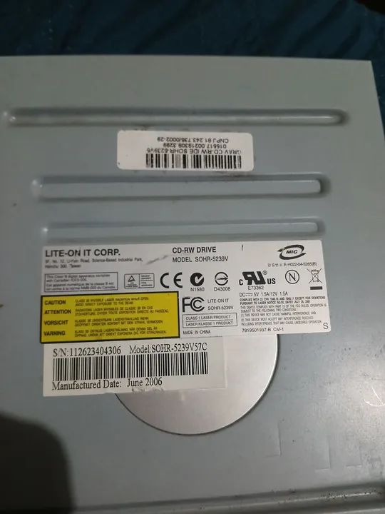 Leitor CD RW Sony  retirada de peças  - Foto 2