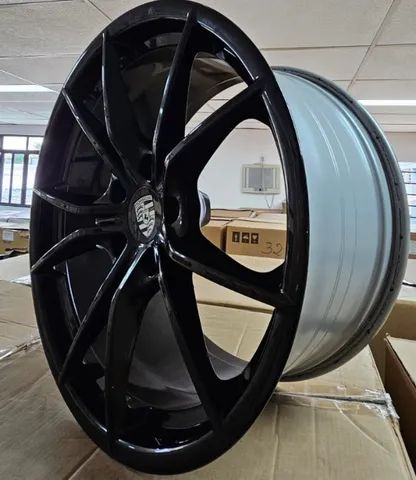 Rodas Porsche Boxster Original Preto Brilhante 5x130 - 20x8 e 20x10 Offset 57 e 45 (Sn) - Foto 2