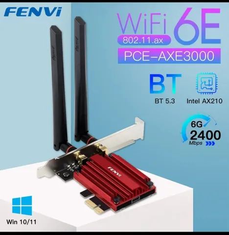 Placa de Rede PCIE Wi-fi 6E AX210